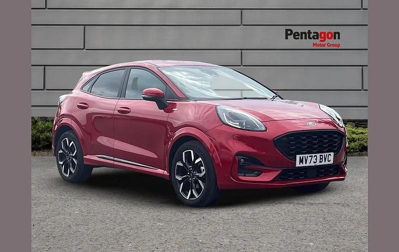 Red Used 2023 Ford Puma Gen-E ST-Line X SUV | £18,495 (A bit pricey) - Image 1/4