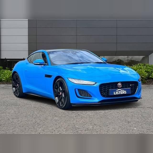 Jaguar bespoke paint french racing blue Used 2021 Jaguar F-Type Supercharged Coupe | £48,990 (Fair price) - Image 1/4