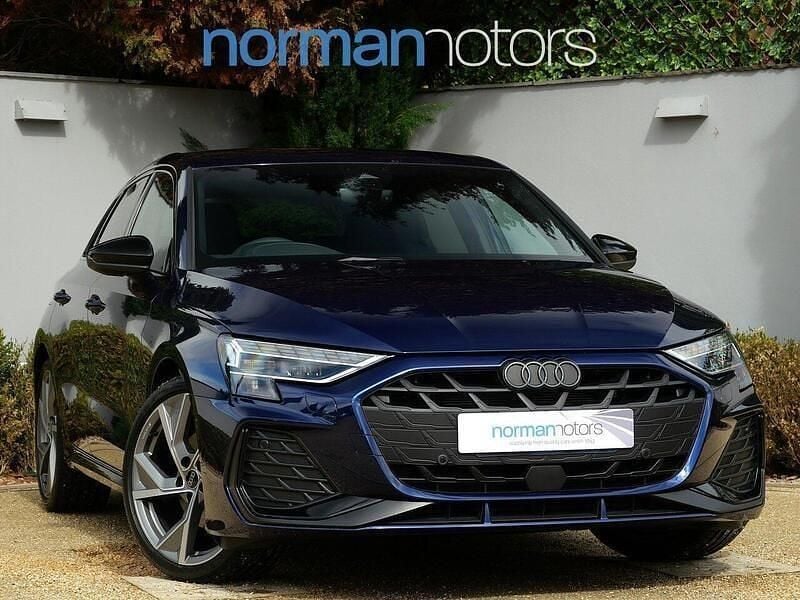 Blue Used 2024 Audi A3 Sportback Black Edition Hatchback | £28,995 (Expensive) - Image 1/3