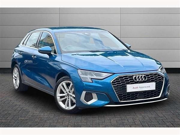 Atoll blue Used 2022 Audi A3 Comfort Hatchback | £22,850 (Fair price) - Image 1/4