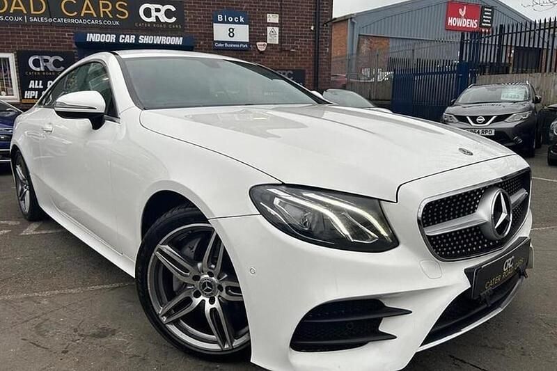 Used Mercedes E220 AMG line 2018 White Coupe