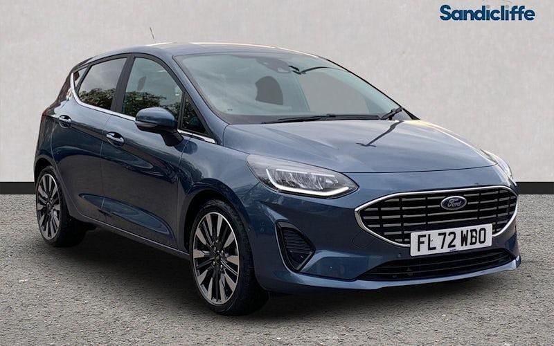Chrome blue (premium colour) Used 2021 Ford Fiesta Titanium Hatchback | £14,465 (Expensive) - Image 1/4