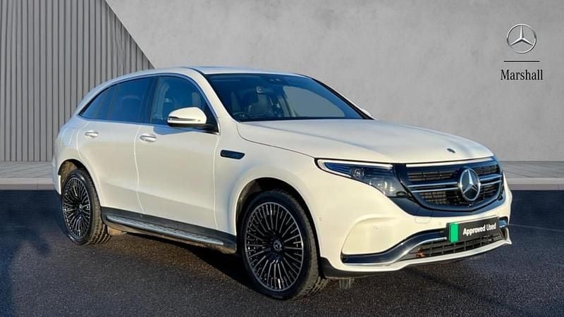 Used Mercedes EQC400 AMG Line Premium 300 kW (408 HP) 2023 Manufaktur opalite white bright SUV