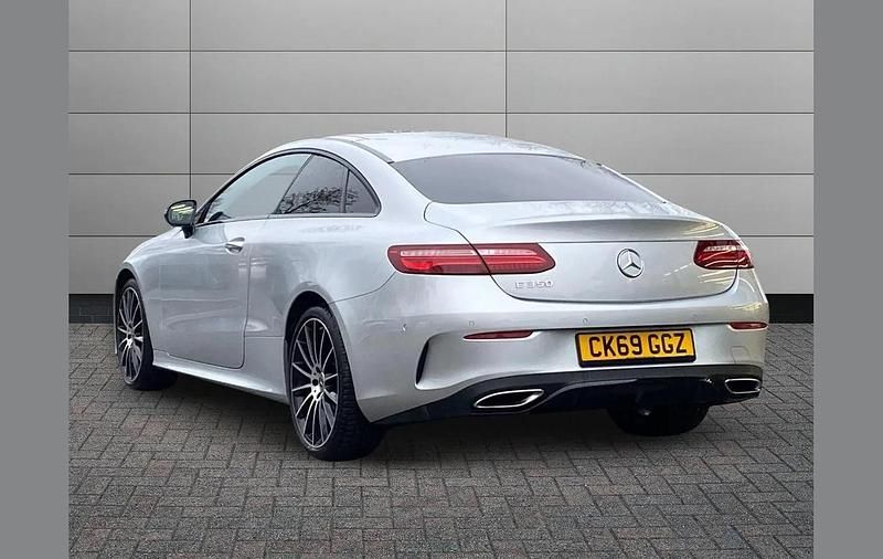 Used Mercedes E350 AMG line 295 HP (216 kW) 2019 Silver Coupe