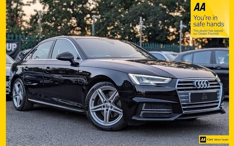Black Used 2018 Audi A4 S-Line Sedan | £10,988 (Fair price) - Image 1/3