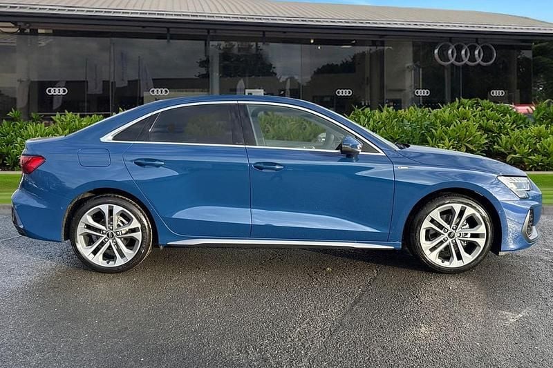 New Audi A3 S-Line 2025 Blue Sedan