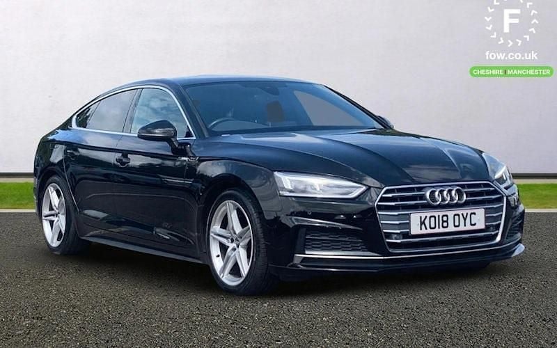 Black Used 2018 Audi A5 Sportback S-Line Hatchback | £16,899 (Good price) - Image 1/4