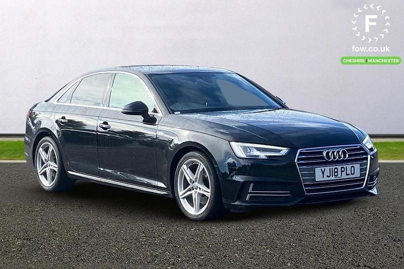 Black Used 2018 Audi A4 S-Line Sedan | £16,699 (Fair price) - Image 1/3