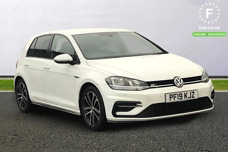 White Used 2019 VW Golf VII R-line Hatchback | £16,699 (Fair price) - Image 1/4