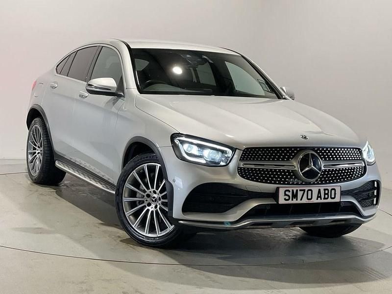 Silver Used 2021 Mercedes GLC220 AMG line Coupe | £29,499 (Fair price) - Image 1/4
