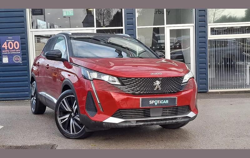 Red Used 2021 Peugeot 3008 Premium SUV | £18,035 (Fair price) - Image 1/3