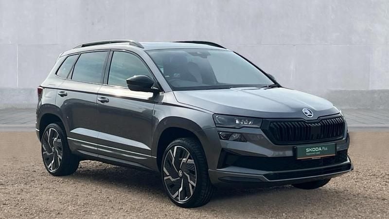 Graphite grey metallic Used 2024 Skoda Karoq SportLine SUV | £25,480 (Good price) - Image 1/4