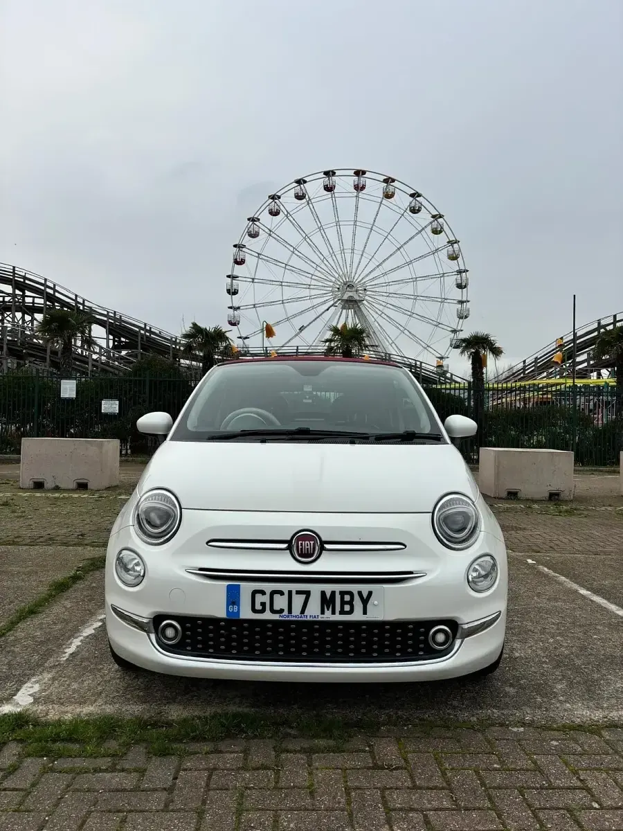 Used Fiat 500 Lounge 105 HP (77 kW) 2017 White Cabriolet