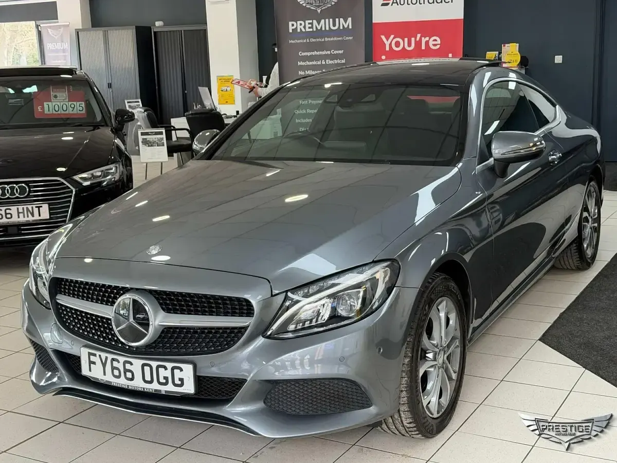 Used Mercedes C220 Premium Plus 170 HP (125 kW) 2016 Grey Coupe