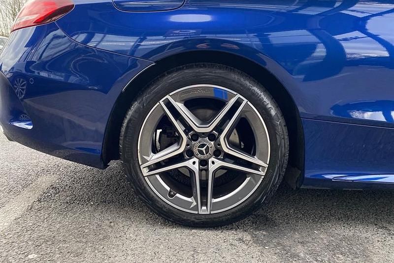 Used Mercedes C220 AMG line 194 HP (142 kW) 2021 Spectral blue Coupe