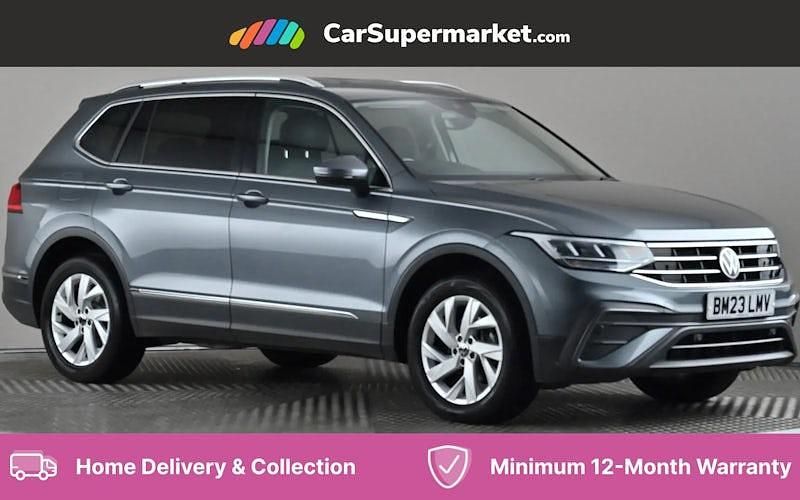 Grey Used 2023 VW Tiguan Allspace Life SUV | £22,597 (Good price) - Image 1/4
