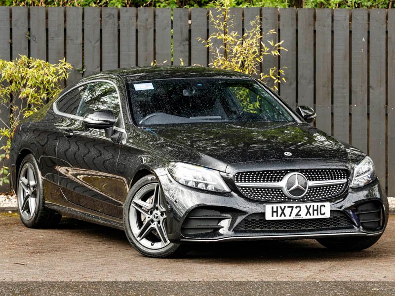 Black Used 2022 Mercedes C220 AMG line Coupe | £22,998 (Fair price) - Image 1/4