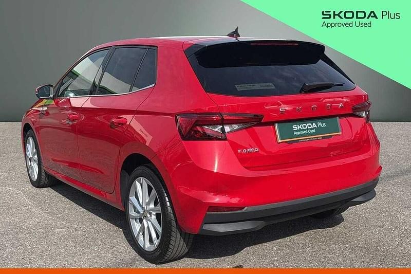 Used Skoda Fabia SE L 85 HP (62 kW) 2024 Velvet red metallic Hatchback