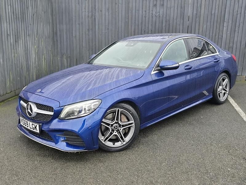Used Mercedes C300 AMG line 2019 Blue Sedan