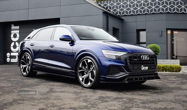 Blue Used 2020 Audi Q8 S-Line SUV | £37,890 (Fair price) - Image 1/4