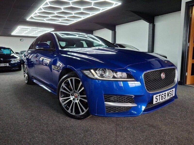 Blue Used 2019 Jaguar XF R-Sport Sedan | £12,995 (Fair price) - Image 1/4