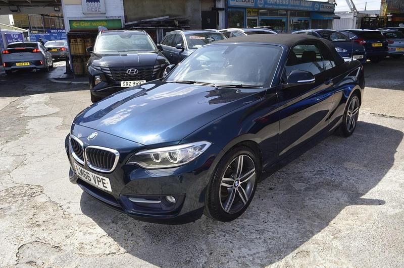 Used BMW 218 Sport Line 2016 Blue Cabriolet