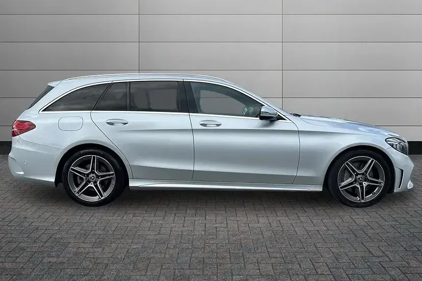 Used Mercedes C300 AMG line 254 HP (186 kW) 2020 Silver Estate