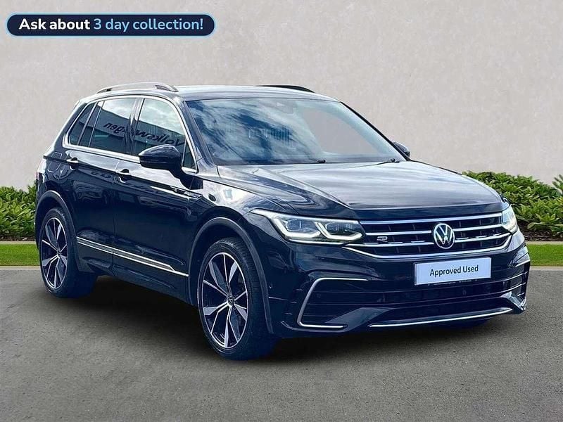 Black Used 2021 VW Tiguan R-line SUV | £27,357 (Fair price) - Image 1/4