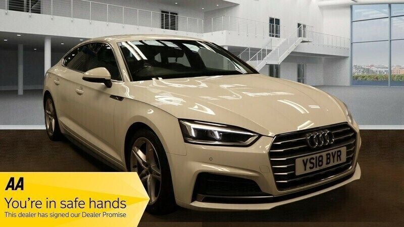 White Used 2018 Audi A5 Sportback S-Line Hatchback | £12,995 (Good price) - Image 1/3