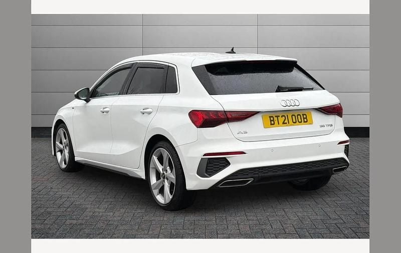 Used Audi A3 S-Line 150 HP (110 kW) 2021 Ibis white Hatchback