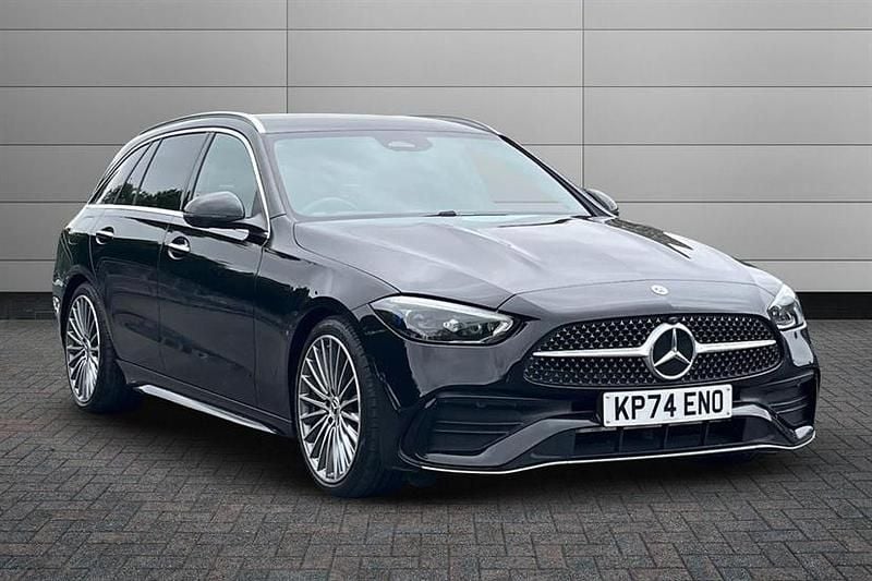 Obsidian black Used 2024 Mercedes C300 AMG Line Premium Estate | £35,750 (Fair price) - Image 1/4