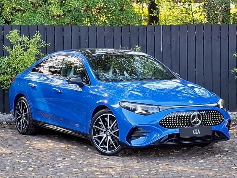 Blue New 2025 Mercedes CLA 250+ AMG line Sedan | £47,698 (A bit pricey) - Image 1/4