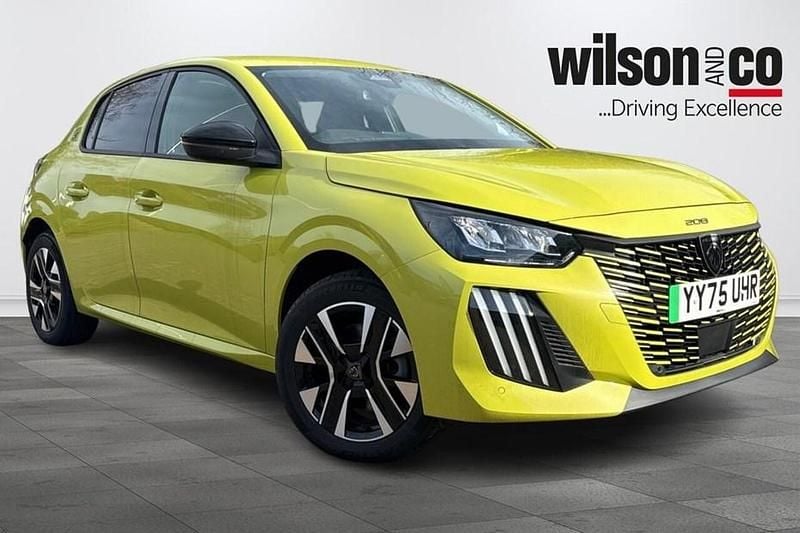 New Peugeot e-208 Allure 114 kW (156 HP) 2025 Yellow Hatchback