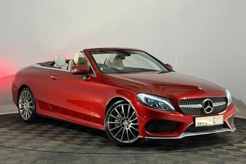 Used Mercedes C250 AMG Line Premium Plus 201 HP (147 kW) 2017 Red Cabriolet