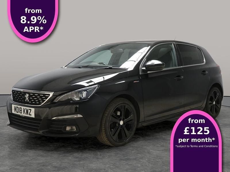 Black Used 2018 Peugeot 308 GT-line Hatchback | £8,327 (Fair price) - Image 1/3