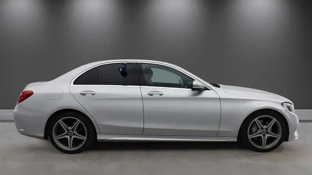 Used Mercedes C220 AMG line 170 HP (125 kW) 2018 Silver Sedan