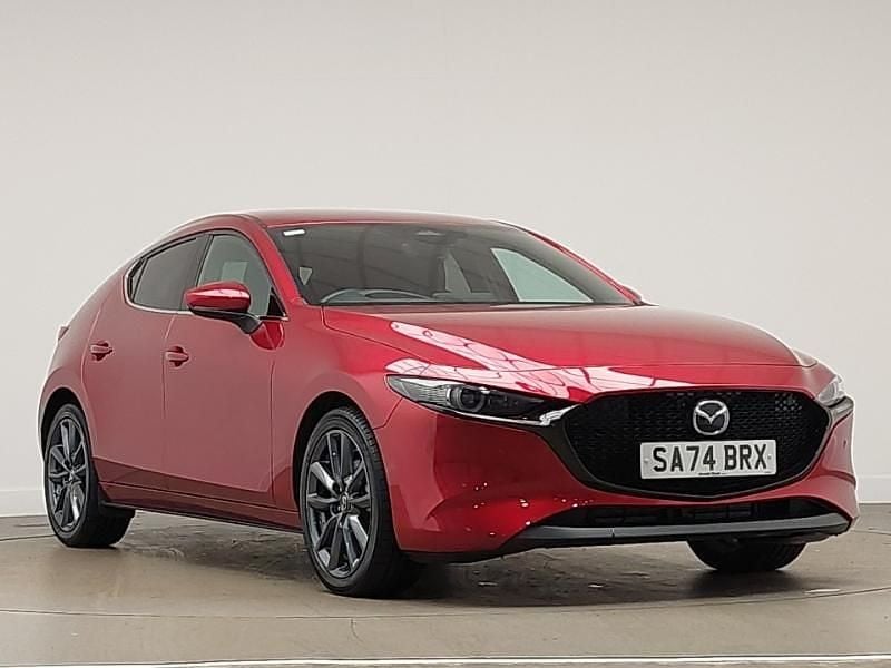 Red Used 2024 Mazda 3 Exclusive-Line Hatchback | £18,998 (Fair price) - Image 1/4