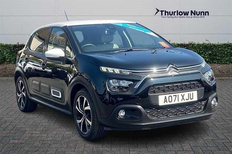 Black Used 2021 Citroën C3 PureTech Hatchback | £11,249 (Good price) - Image 1/4