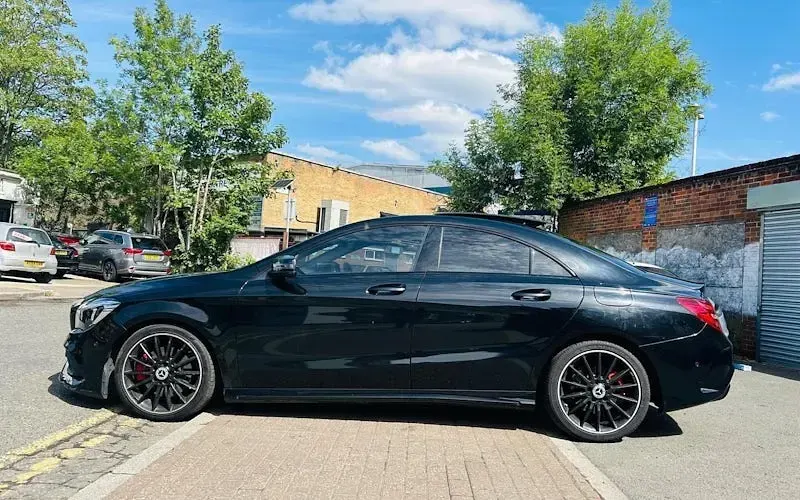 Used Mercedes CLA220 AMG line 170 HP (125 kW) 2018 Black Coupe