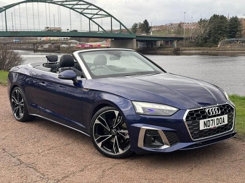 Used Audi A5 Cabriolet Design 150 HP (110 kW) 2021 Blue Cabriolet