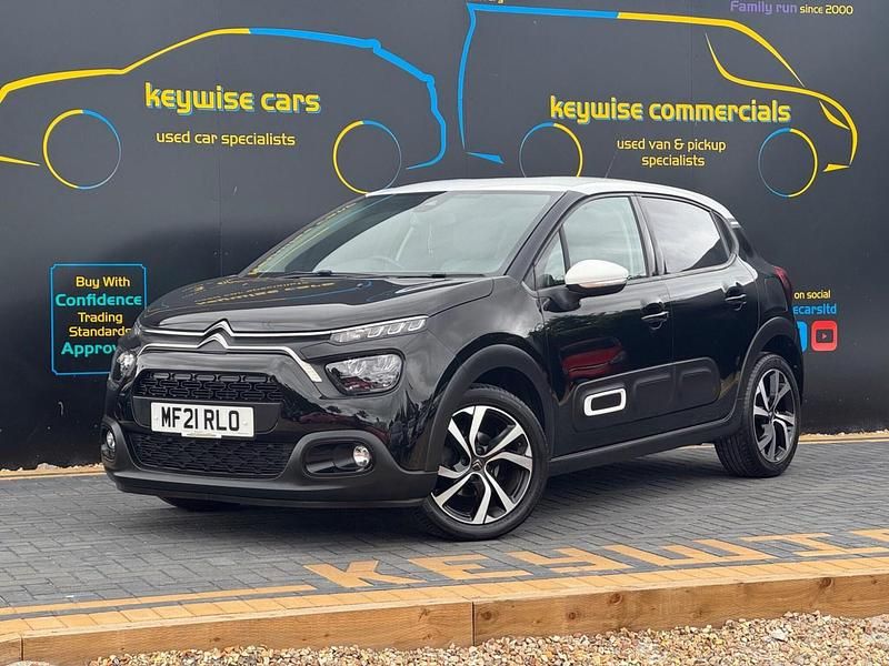 Black Used 2021 Citroën C3 PureTech Hatchback | £10,990 (Fair price) - Image 1/4