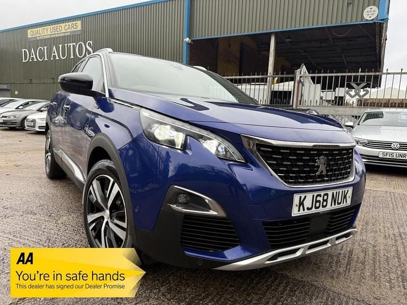Blue Used 2019 Peugeot 3008 GT-line Hatchback | £11,650 (Fair price) - Image 1/4