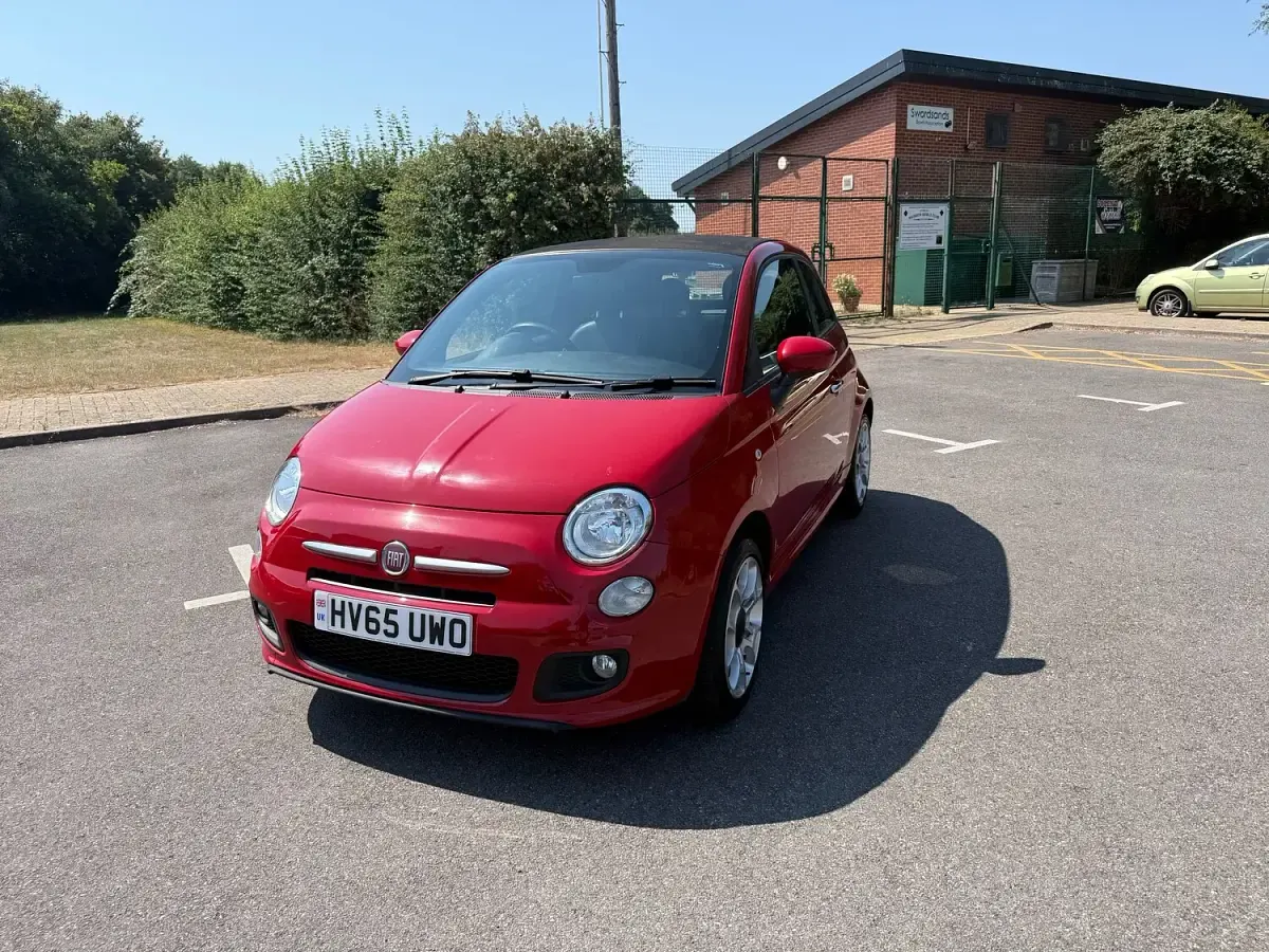 Used Fiat 500C S 69 HP (50 kW) 2015 Red Cabriolet