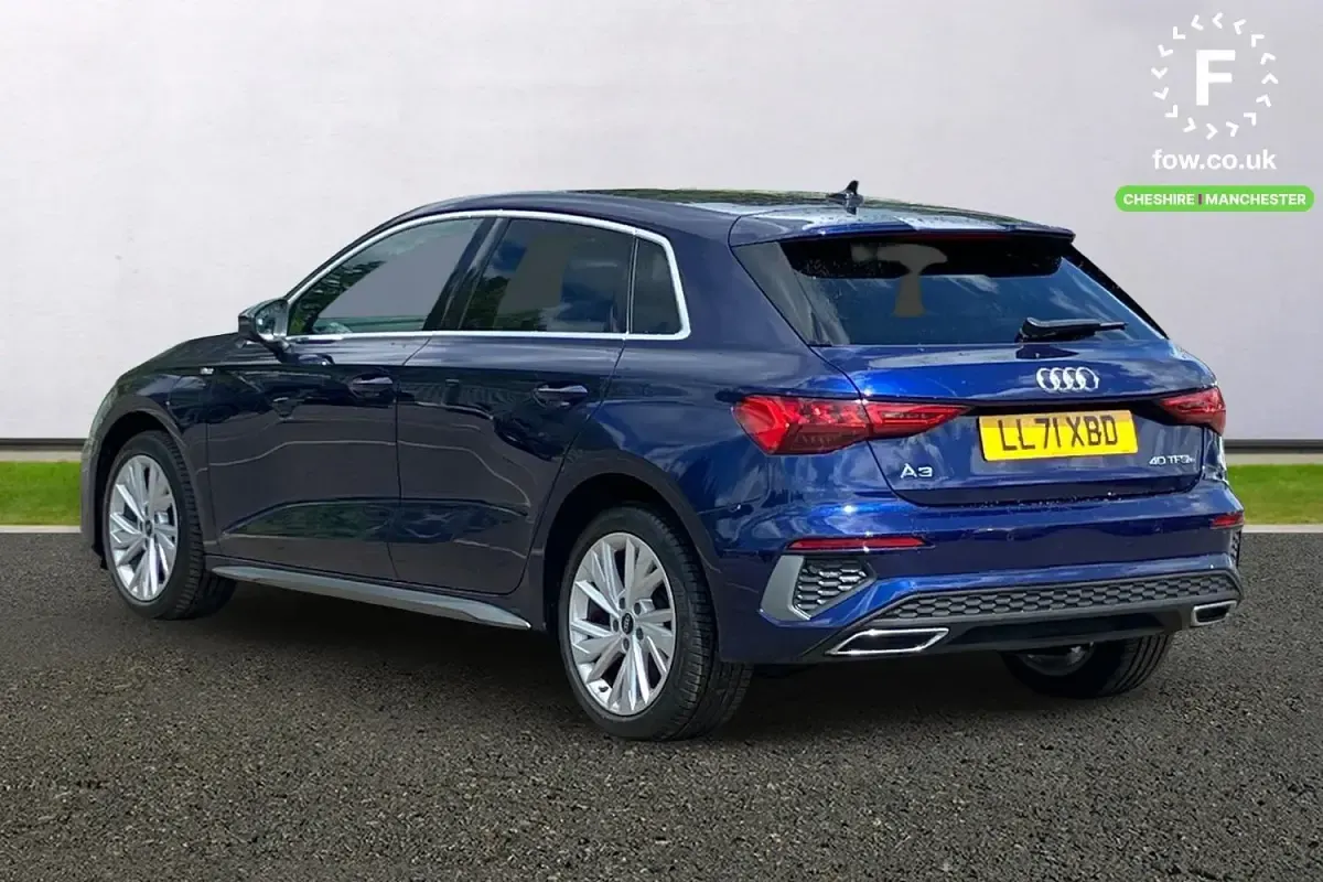 Begagnad Audi A3 e-tron S-Line 2021 Blå Halvkombi