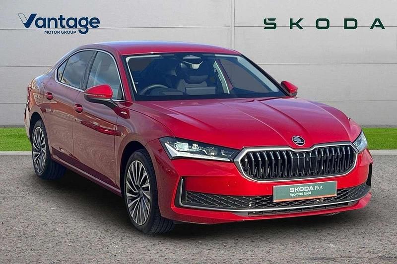 Carmine red metallic Used 2025 Skoda Superb LAURIN & KLEMENT Hatchback | £35,990 - Image 1/4