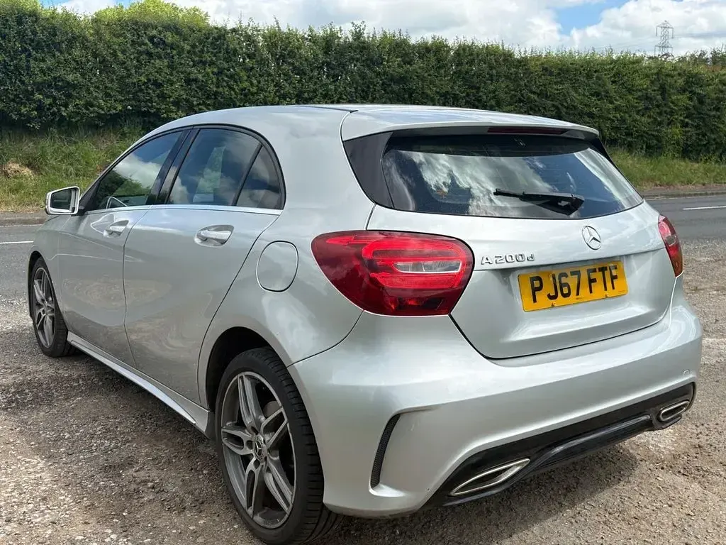 Used Mercedes A200 AMG line 136 HP (100 kW) 2017 Silver Hatchback