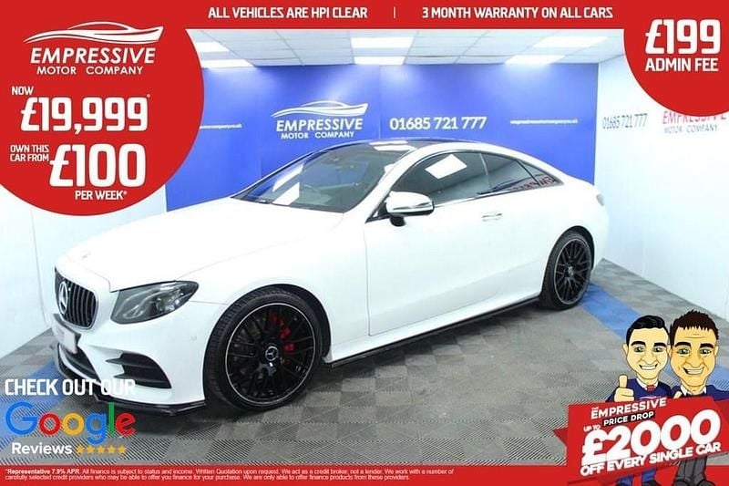 White Used 2018 Mercedes E220 AMG line Coupe | £20,999 (Fair price) - Image 1/4