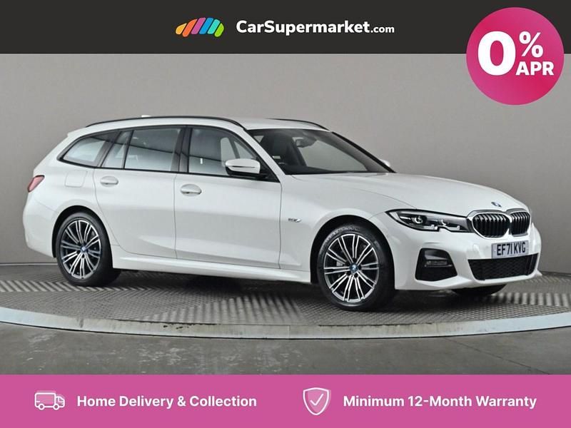White Used 2022 BMW 330e M Sport Estate | £27,697 (A bit pricey) - Image 1/4