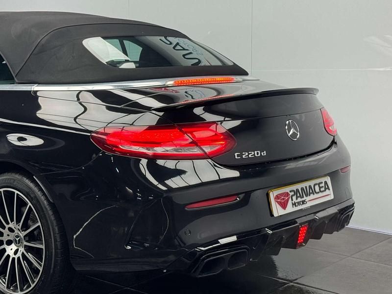 Used Mercedes C220 AMG line 170 HP (125 kW) 2018 Black Cabriolet