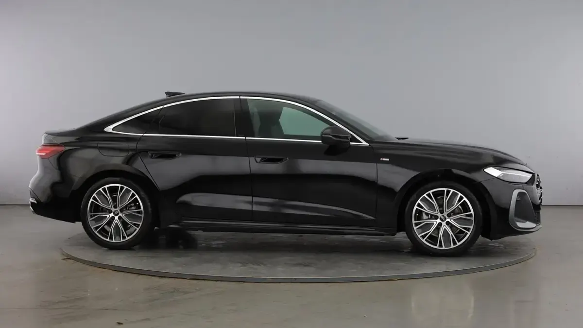 New Audi A5 S-Line 2026 Mythos black, metallic Hatchback